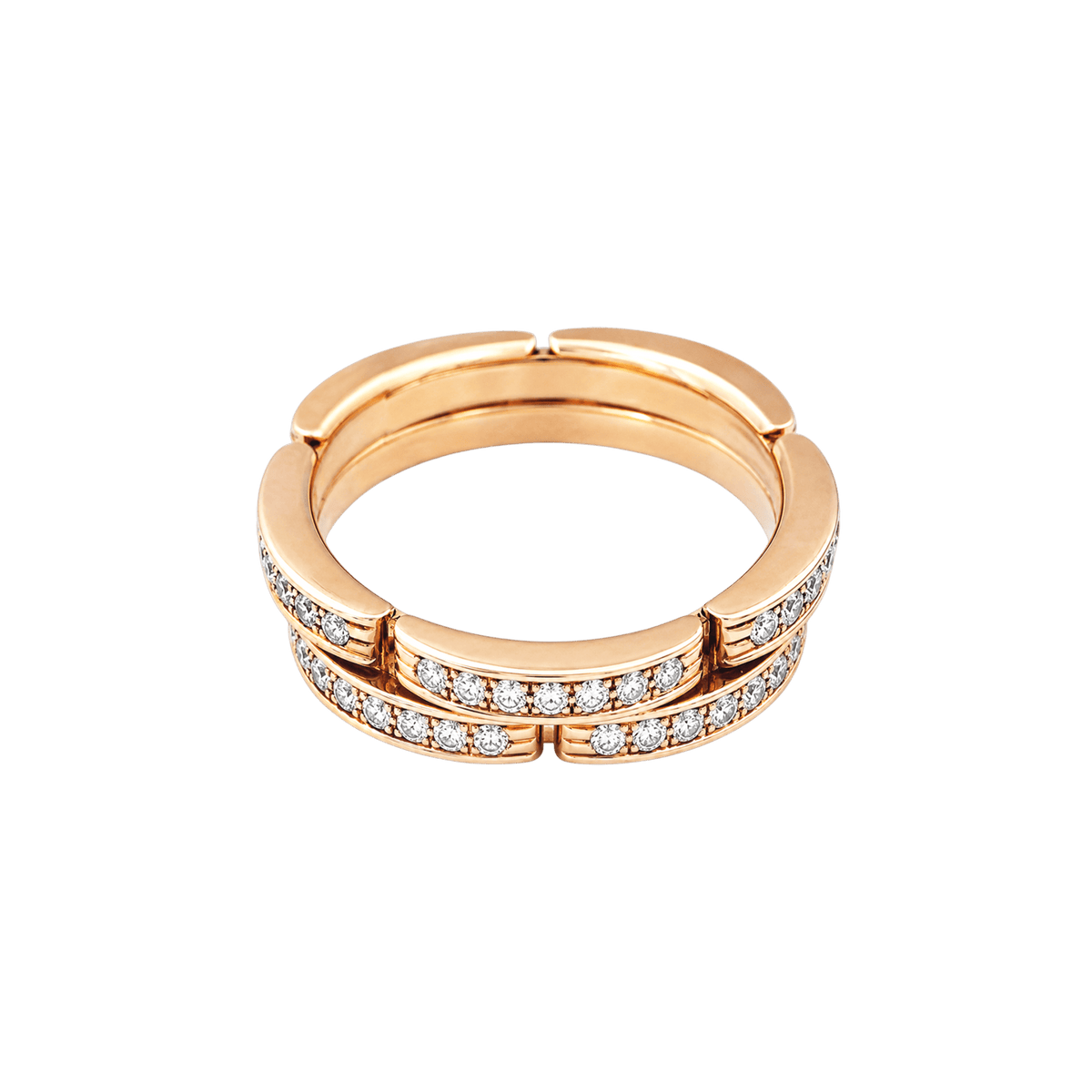 CARTIER "Maillon Panthère" Wedding Band in rose gold and diamonds