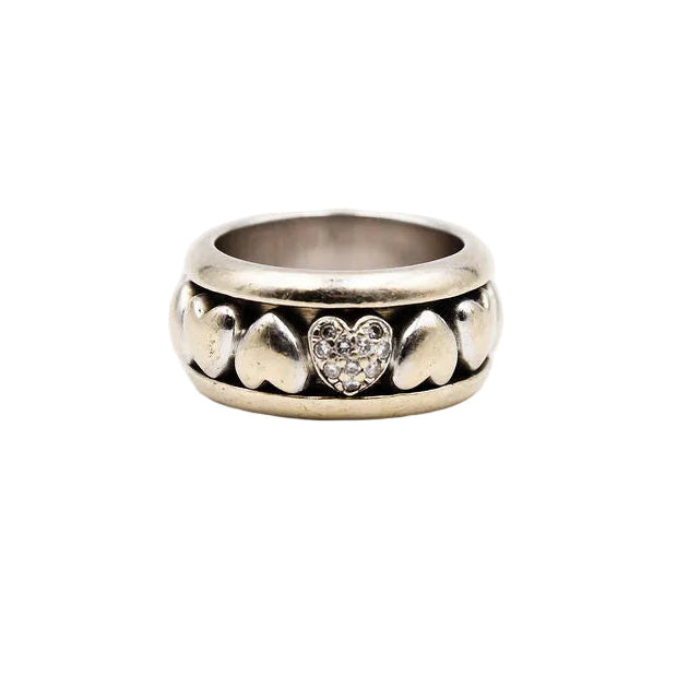 Bague Bandeau PIAGET Coeur en or blanc et diamants