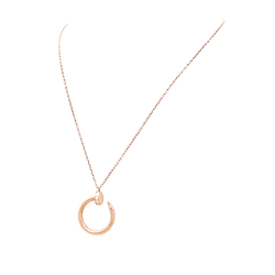 Collier Cartier, "Juste un Clou", or rose et diamants.