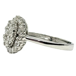 "Entourage" Ring in White Gold and Diamonds