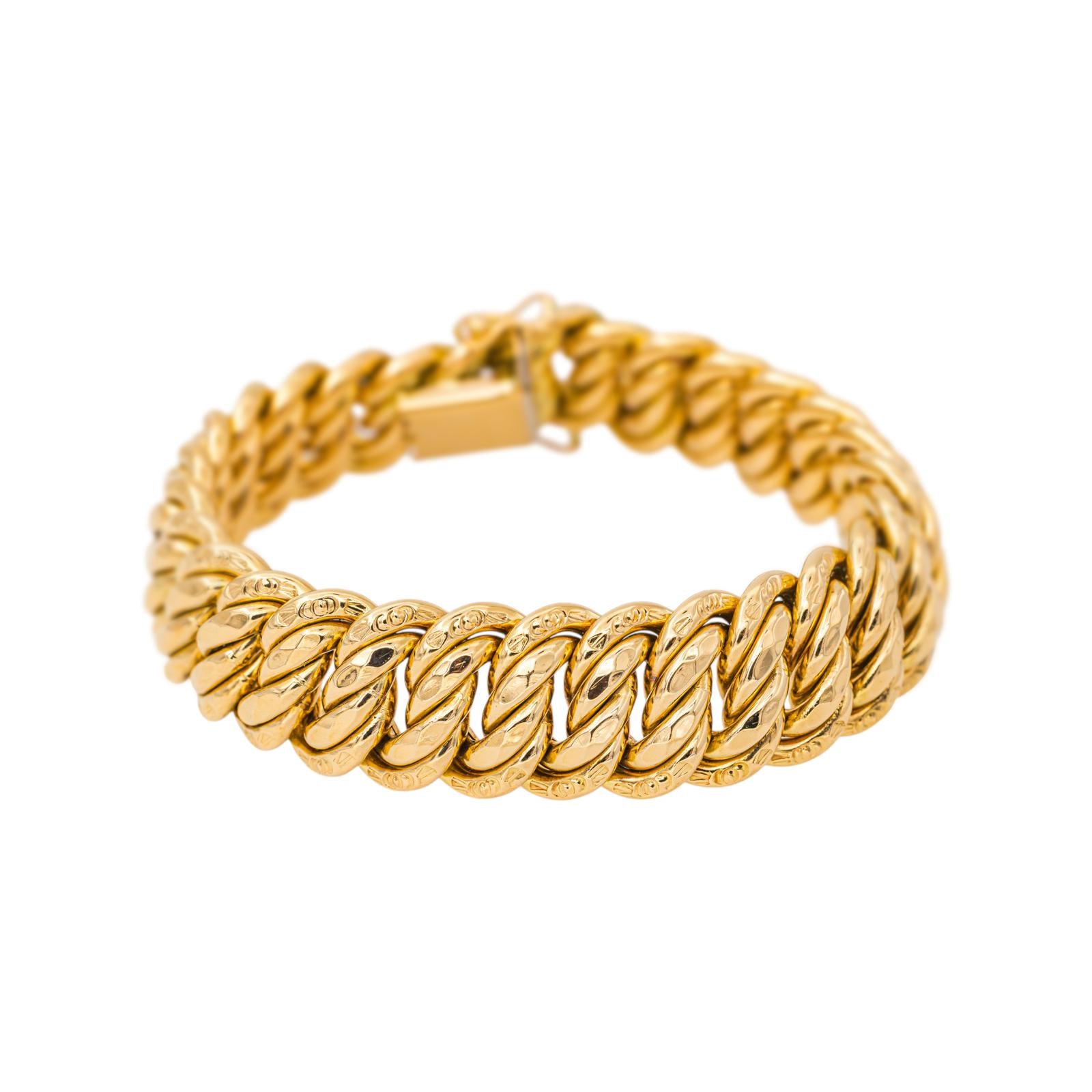 Bracelet Maille américaine Or jaune