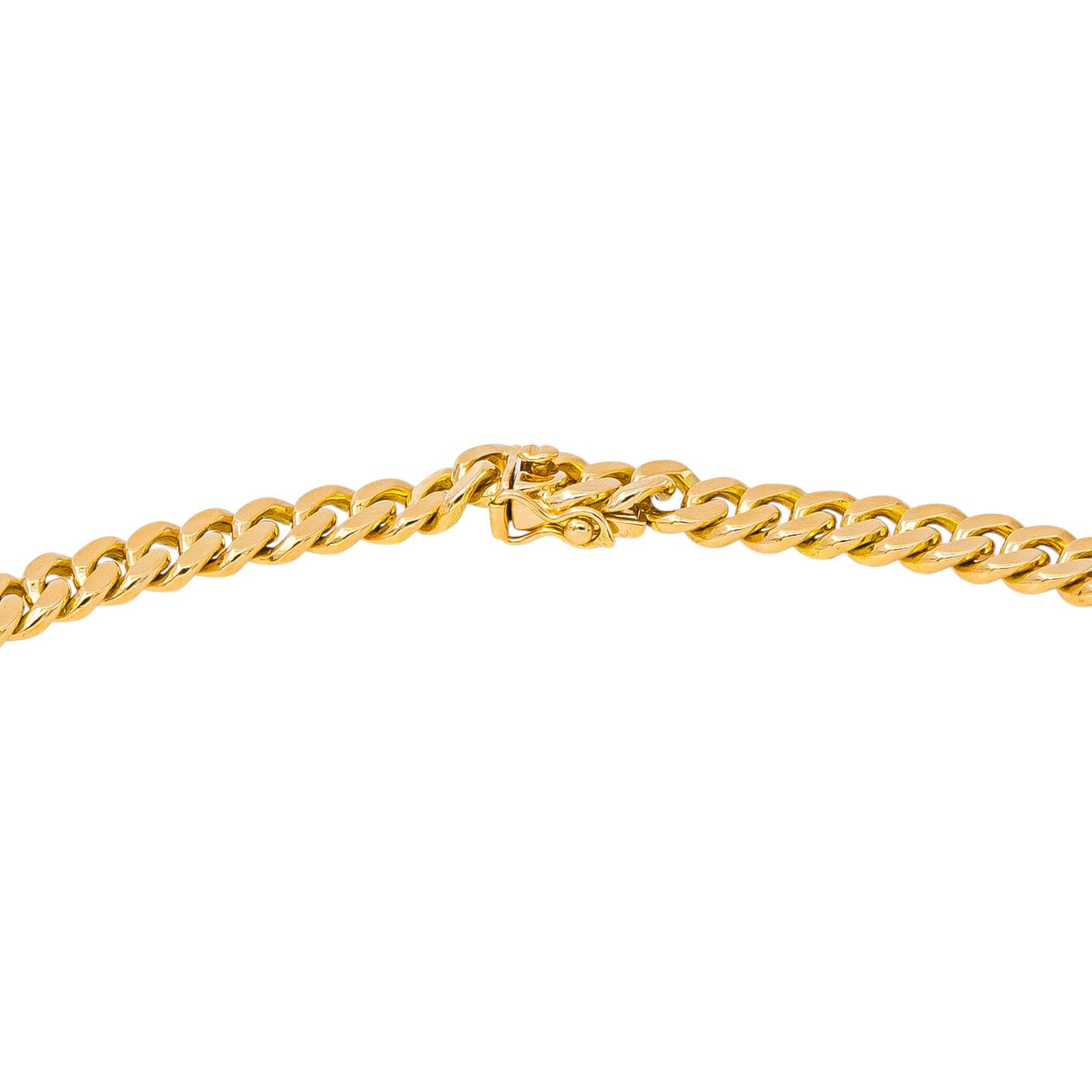 Yellow gold Curb chain Necklace