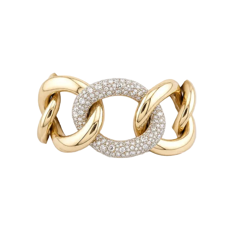 POMELLATO "Tango" Bracelet in Yellow Gold and Diamonds