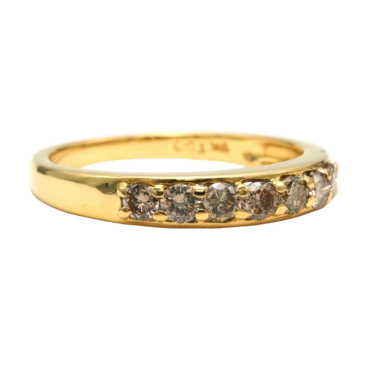 Yellow Gold and Diamond Wedding Band