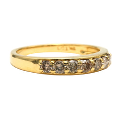 Yellow Gold and Diamond Wedding Band