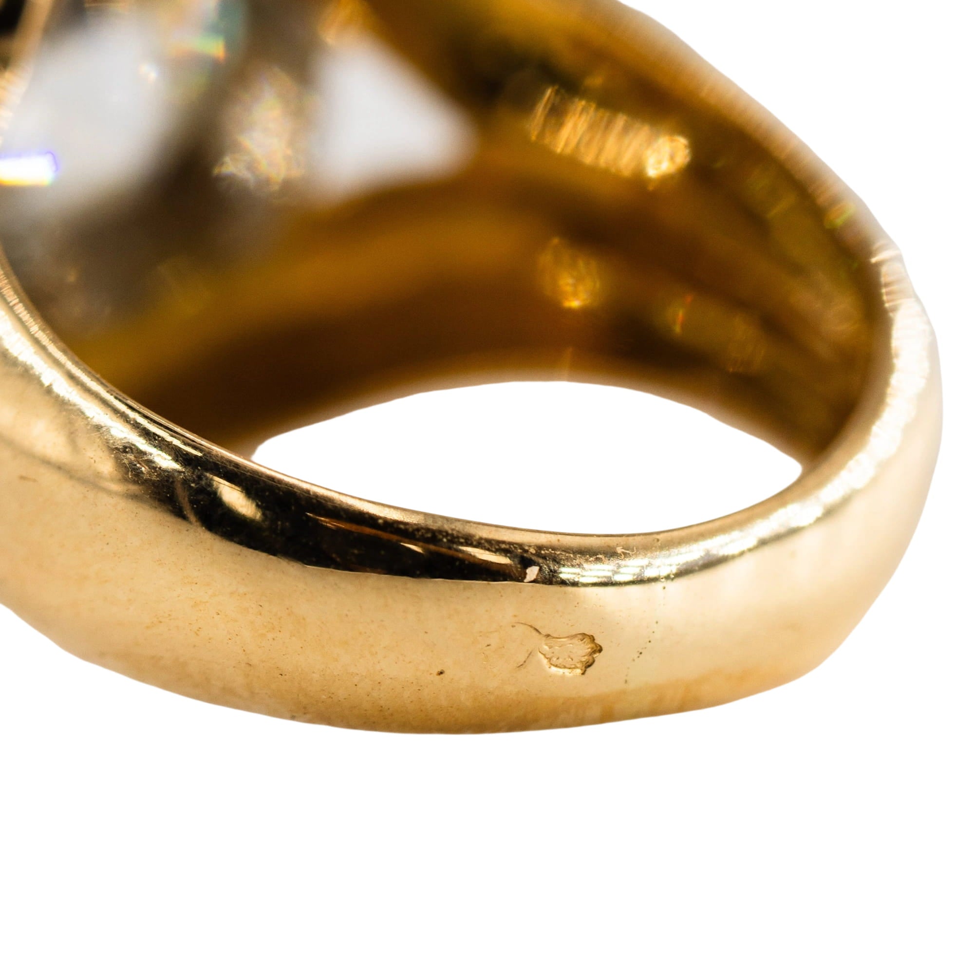 Solitaire Ring in Yellow Gold, Platinum, and Diamond