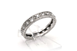 White Gold and Diamond Wedding Band