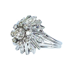 Bague Marguerite en or blanc et diamants