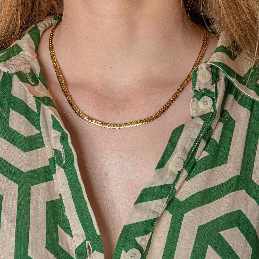 Yellow Gold English Link Necklace