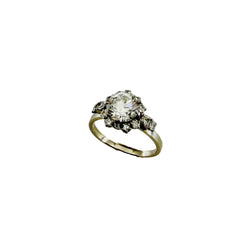 Solitaire Ring in Platinum, White Gold, and Diamonds