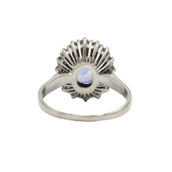 Marguerite Ring in White gold, Yellow gold, Sapphire, and Diamonds