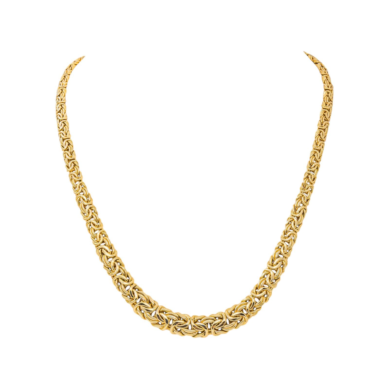 Peruvian Link Necklace in Yellow gold