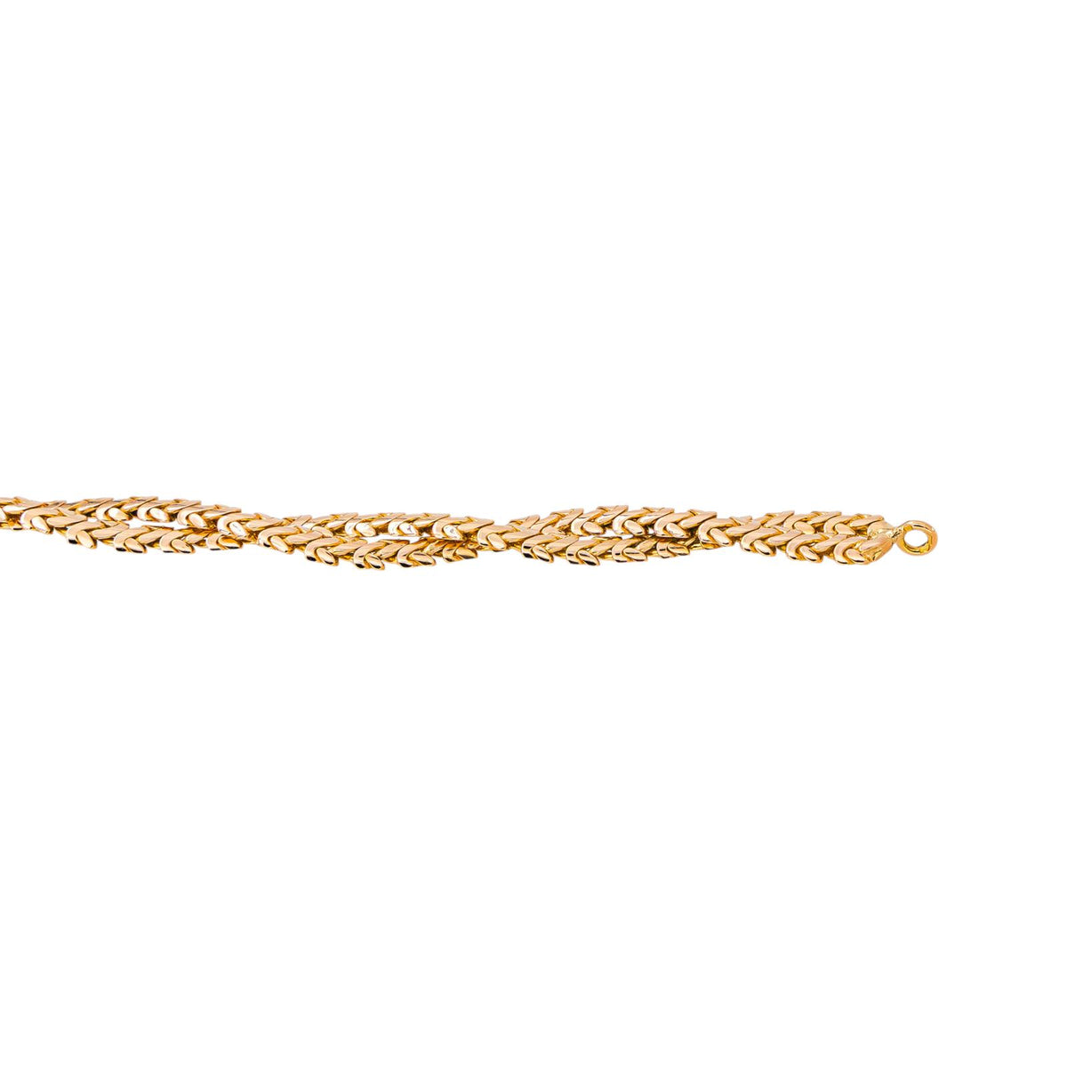 Collier maille tressée Or rose