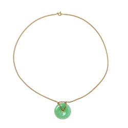 Collier Pendentif en or jaune et jade