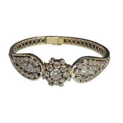 VINTAGE 18K Gold Bracelet with Diamonds, Approx. 6.50–7 CTS