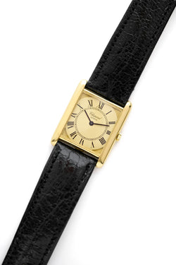 Montre CHOPARD Tank en or jaune et cuir