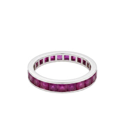 White gold and Ruby Wedding band ring