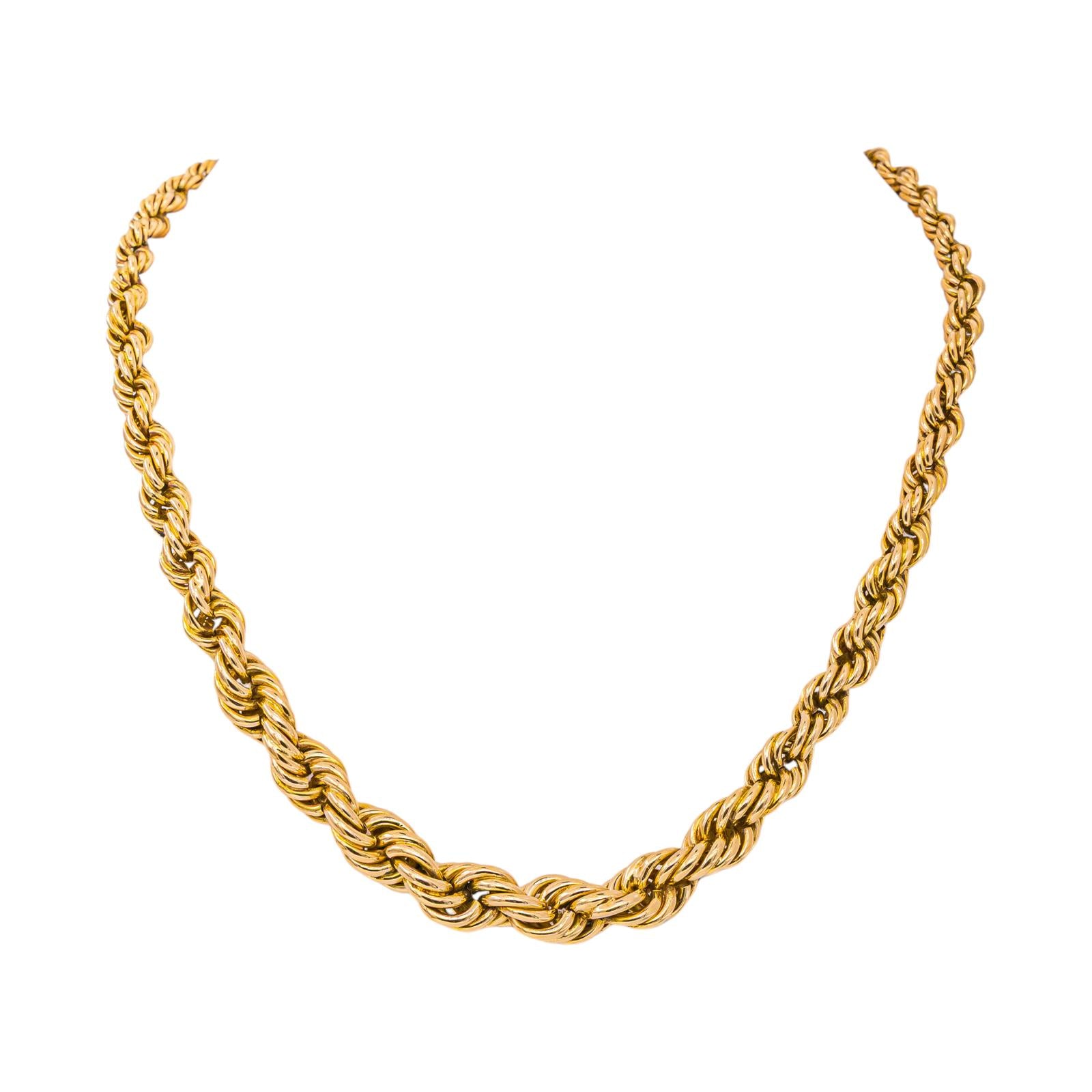 Rose Gold Rope-Link Necklace