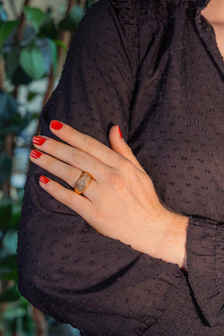 Bague Jonc Or jaune Diamant