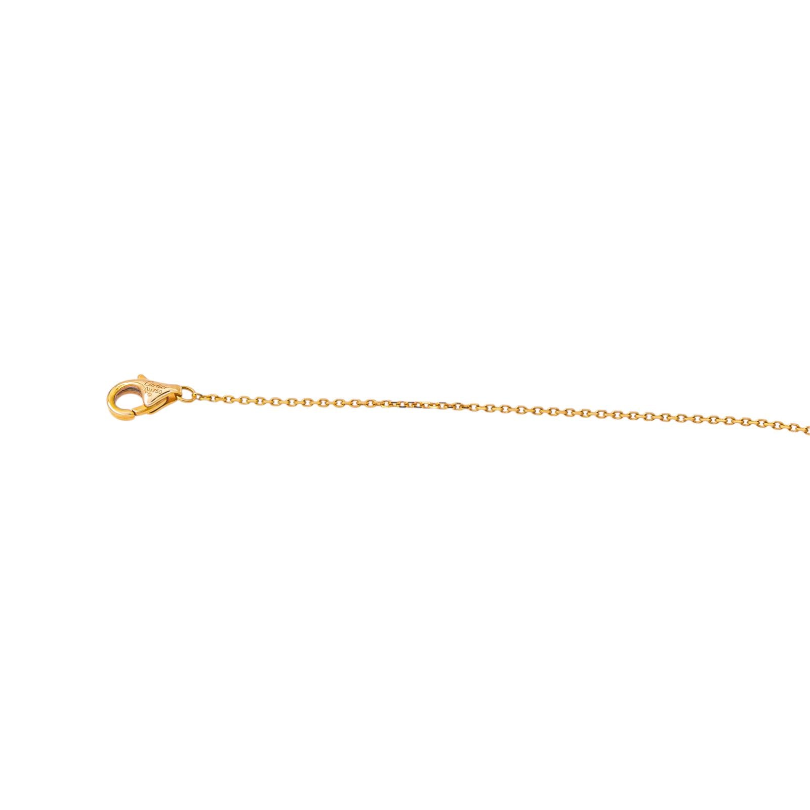 Cartier Trinity Necklace in Yellow gold with Pink sapphire