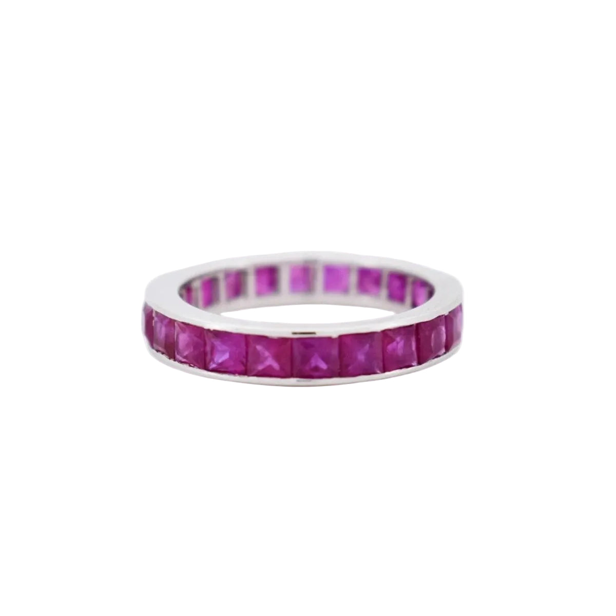 White gold and Ruby Wedding band ring