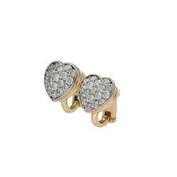 Clips Earrings in White gold, Yellow gold and Diamonds