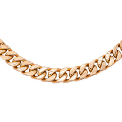 Rose gold curb chain necklace