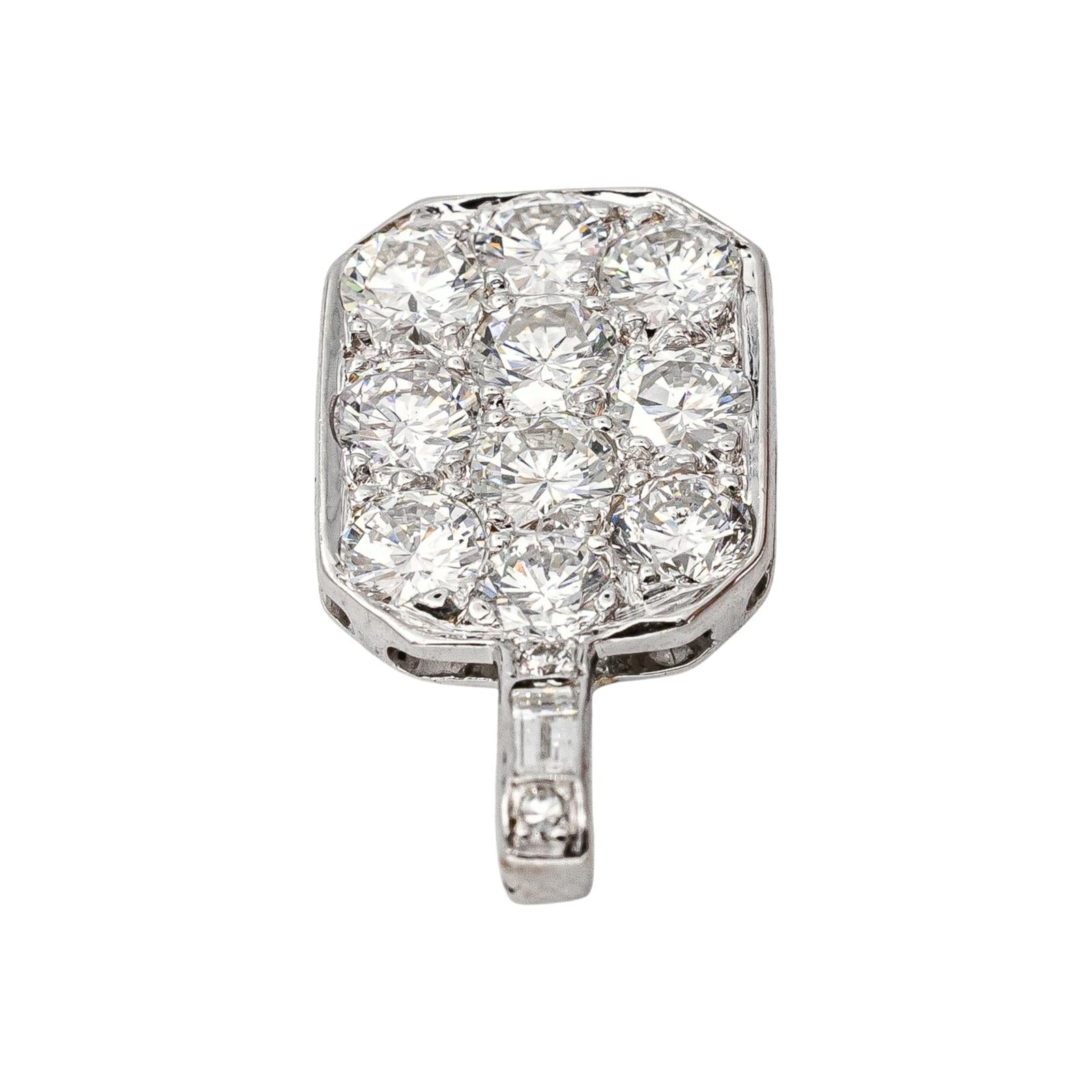Pendentif  Or blanc  Diamant
