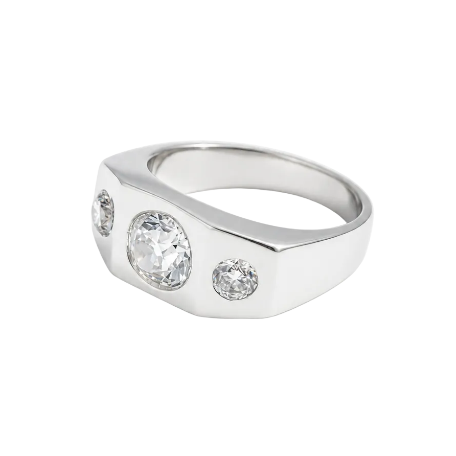 Trilogy Ring in Platinum and Diamonds
