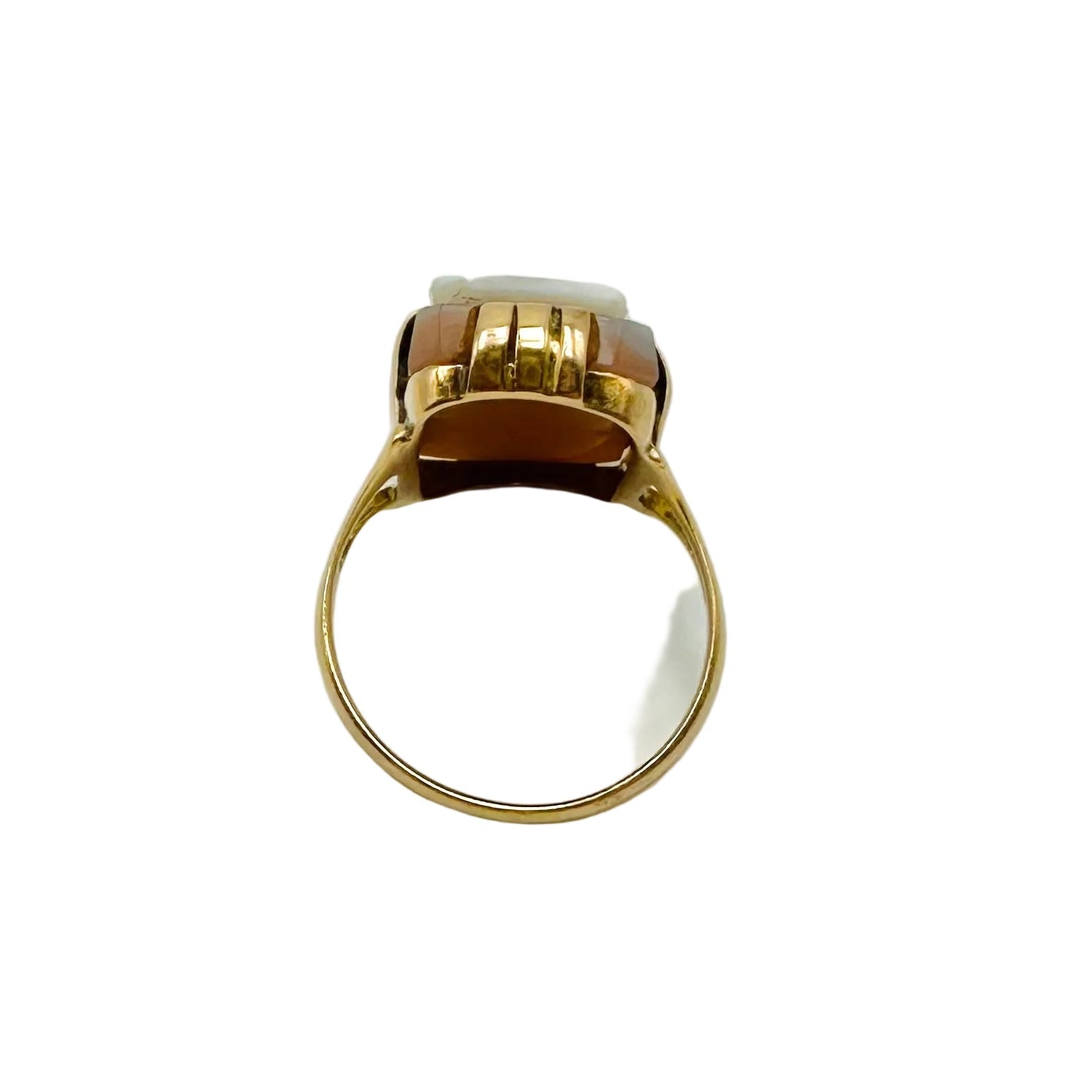 Bague Camée en or rose et cornaline