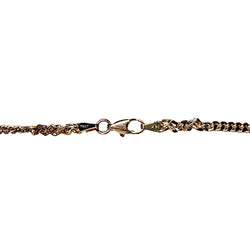 Yellow gold necklace with emeralds and diamonds
