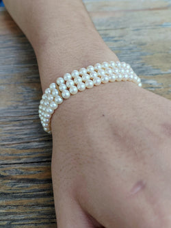 Gold and Pearl Bracelet
