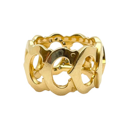 Bague Bandeau CARTIER en or jaune et diamants