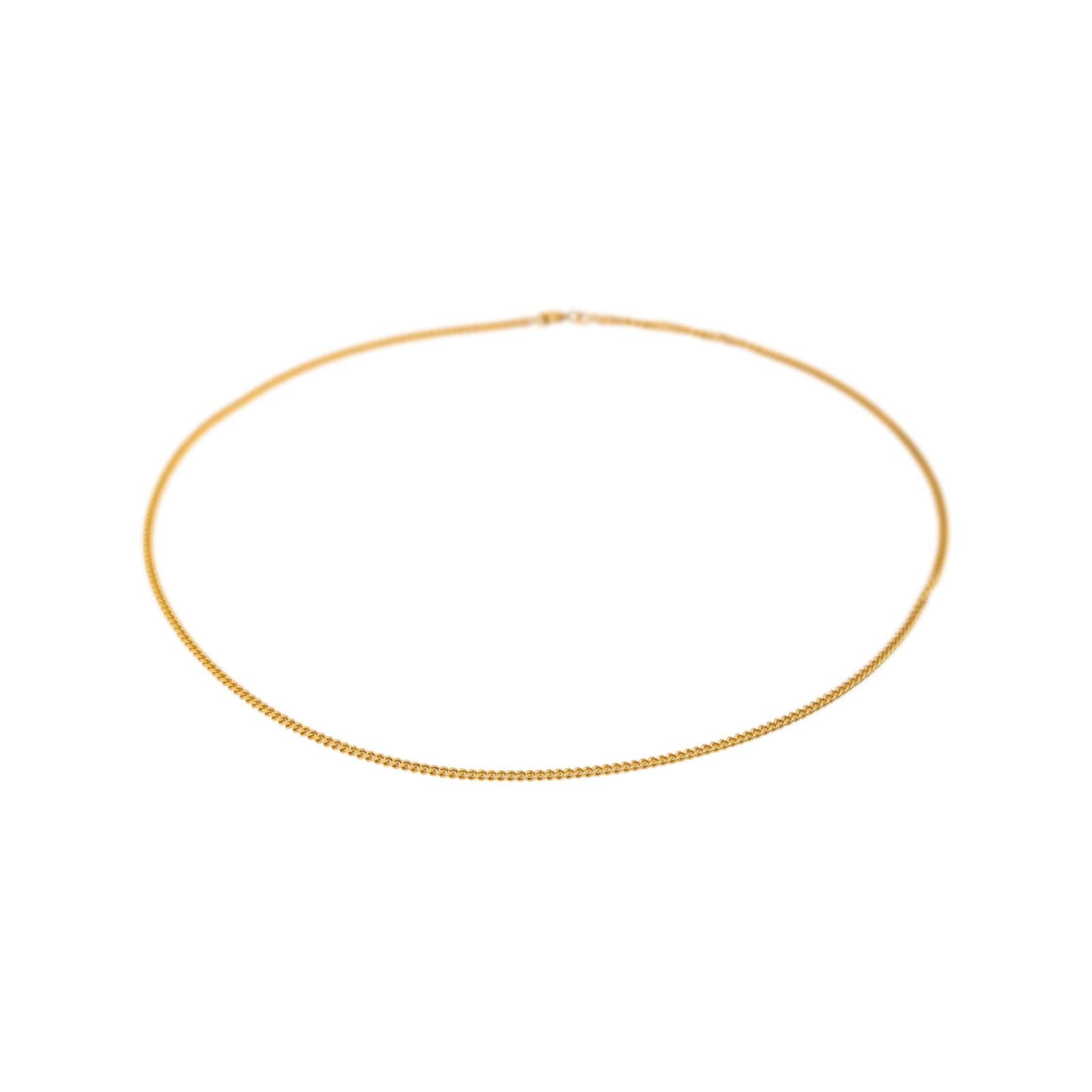 Yellow Gold Curb Chain Necklace