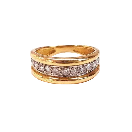Ring Headband in yellow gold and diamonds
