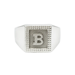 White Gold Signet Ring