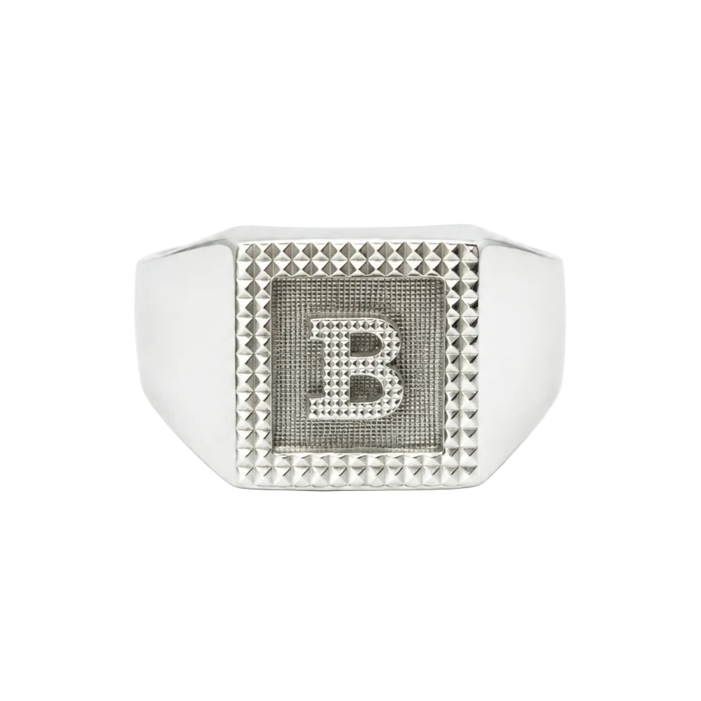 White Gold Signet Ring