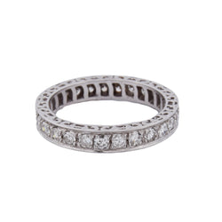 White Gold and Diamond Wedding Band
