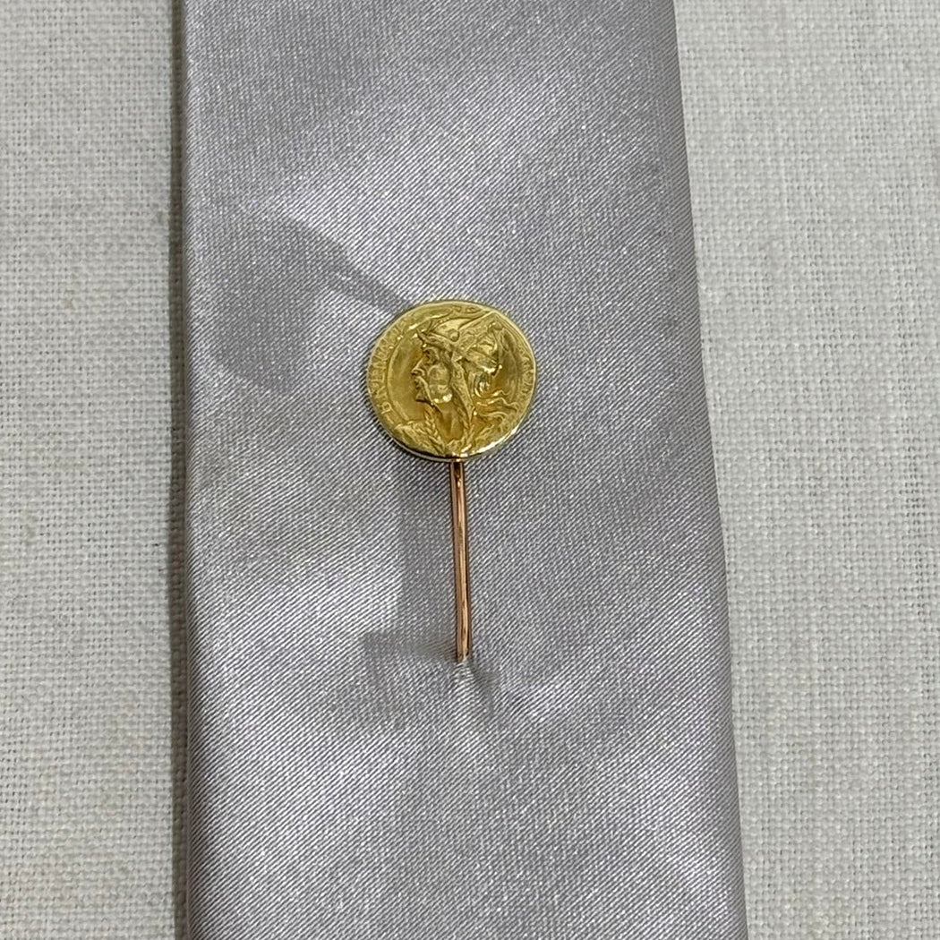 RÉVILLON tie pin in yellow gold and rose gold