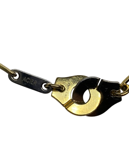 Bracelet Maille DINH VAN Menottes en or jaune et acier