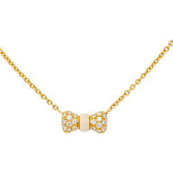 Van Cleef & Arpels "Nœud" Necklace in Yellow gold with White Coral