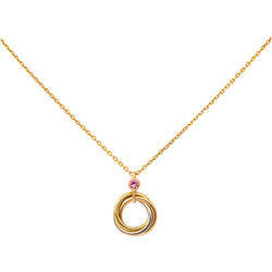 Cartier Trinity Necklace in Yellow gold with Pink sapphire