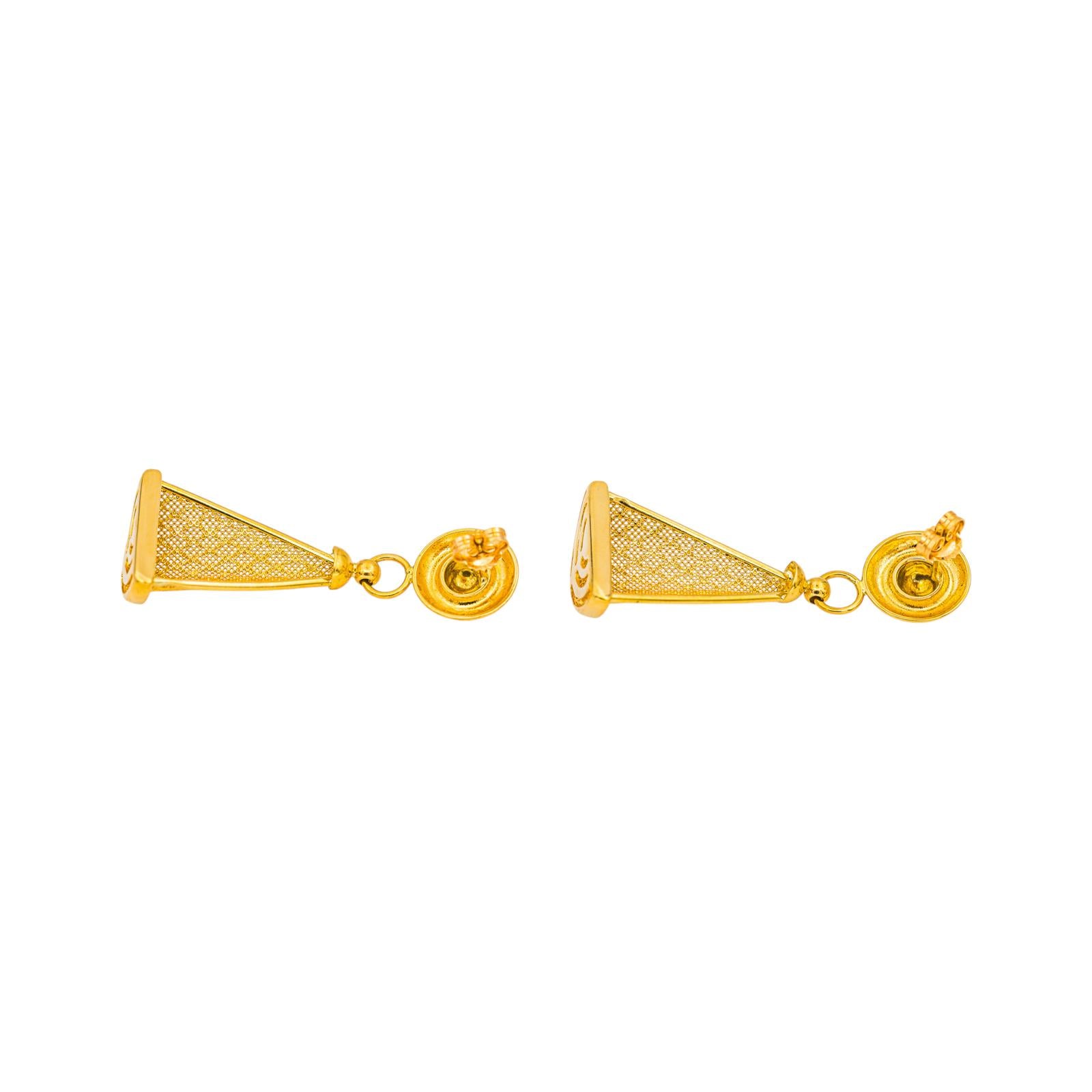 Yellow Gold Drop Earrings