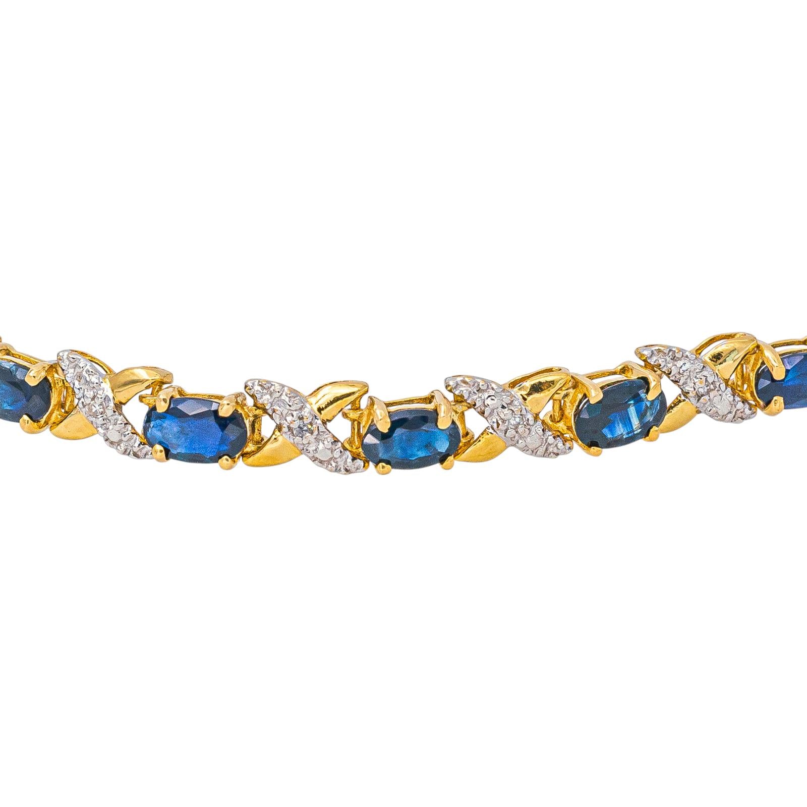 Bracelet Or jaune Saphir