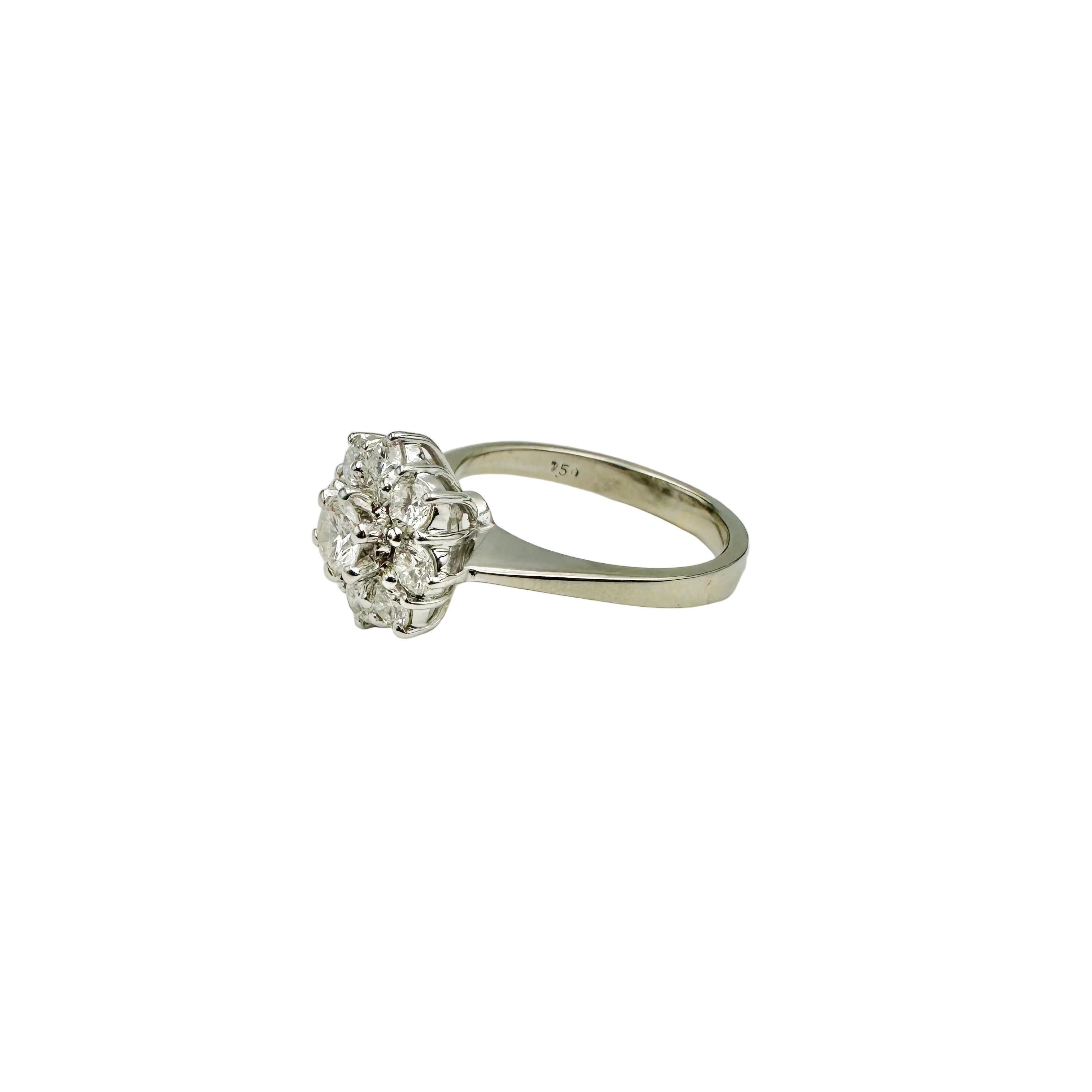 Ring Marguerite in white gold and diamonds