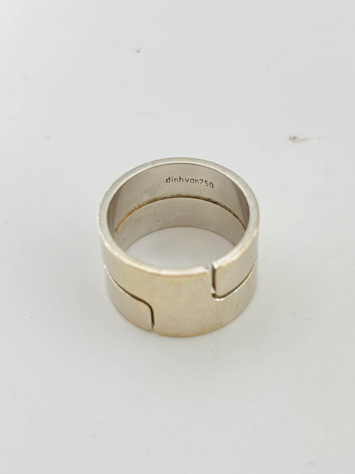 DINH VAN "Seventies" GM Band Ring in White Gold