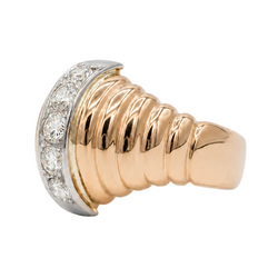 Dôme Ring in Rose Gold and Diamonds