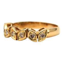 Bague en or jaune et diamants