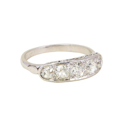 Platinum and Diamond Garter Ring