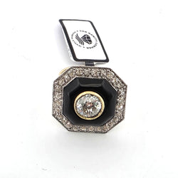 Bague Entourage en or blanc, or jaune et diamatns